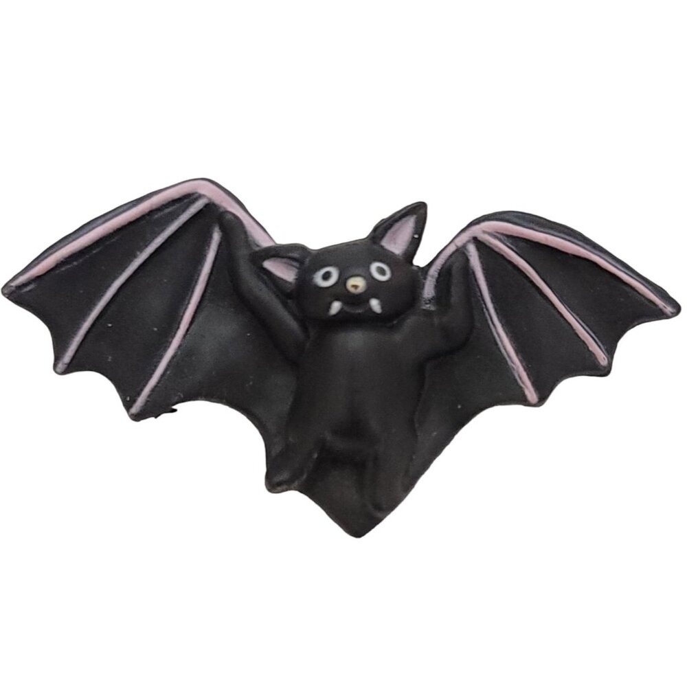 Fun World Division Vintage S. Lehman Halloween Black Vampire Bat Pin, K126